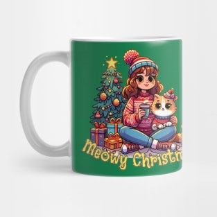 I Love Coffee Christmas And Cats, Cat And Coffee Mug